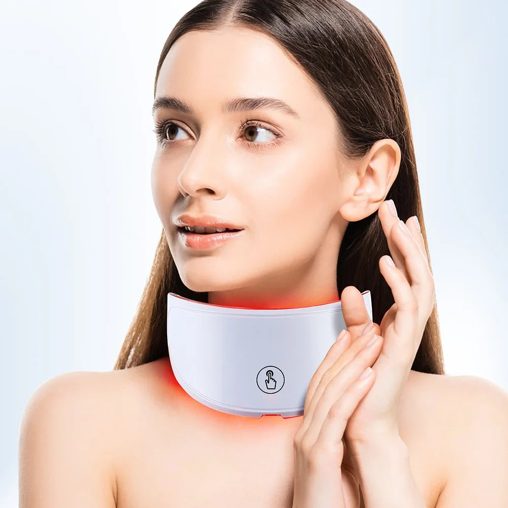 7 Led Facial Mask With Neck Red Light Therapy